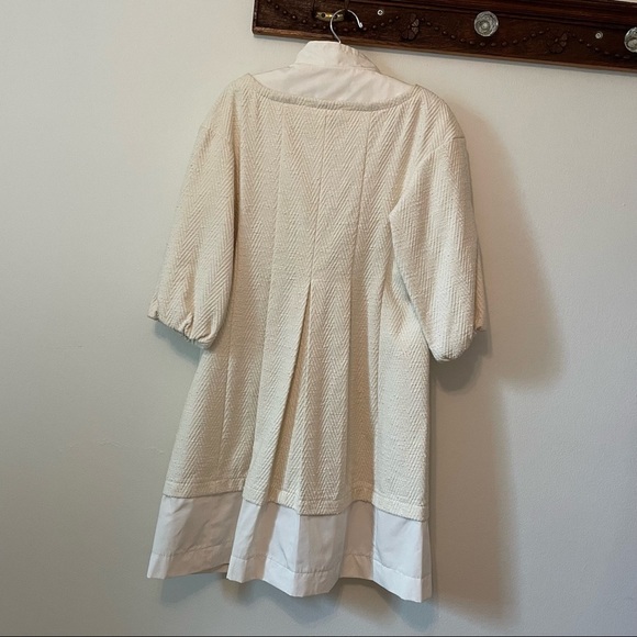 BCBGMaxAzria Double-Breasted Coat Dress Off-White Size M - Picture 3 of 12